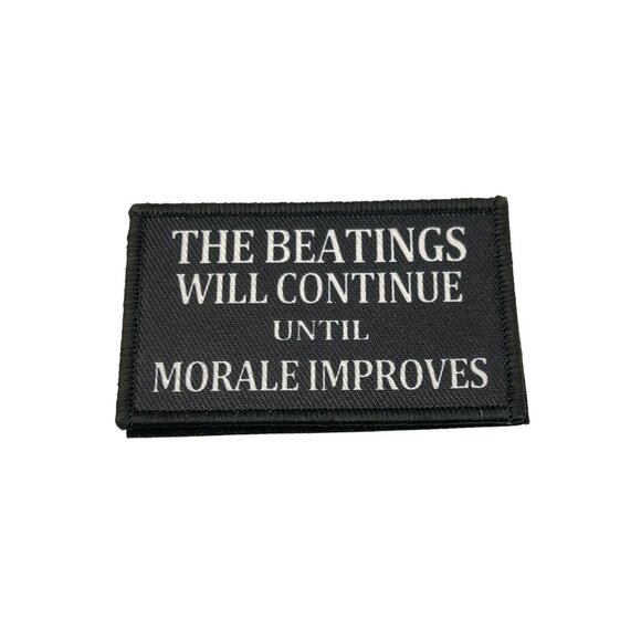 Patch BDSM Funny "The Beatings Will Continue Until Morale Improves" Daddy Top - Picture 1 of 2